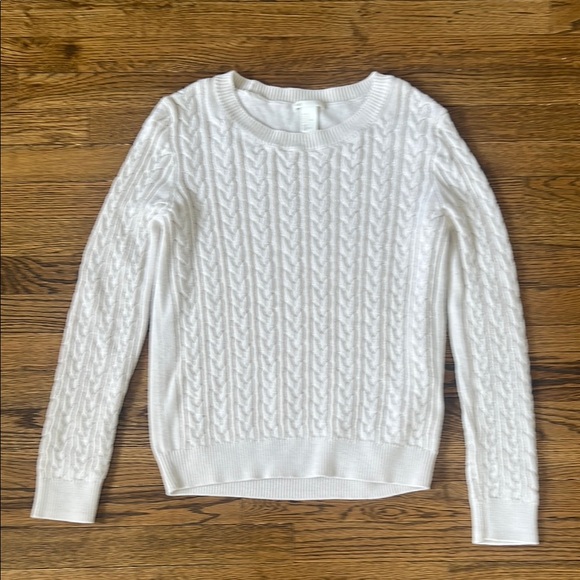 H&M Sweaters - H&M Women’s Cream Cable Knit Crew Neck Sweater